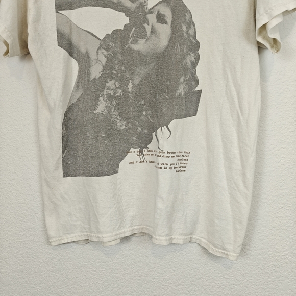 Taylor Swift Cotton Crew neck Short Sleeve T-shirt In Cream Size Medium Women's - Picture 2 of 10